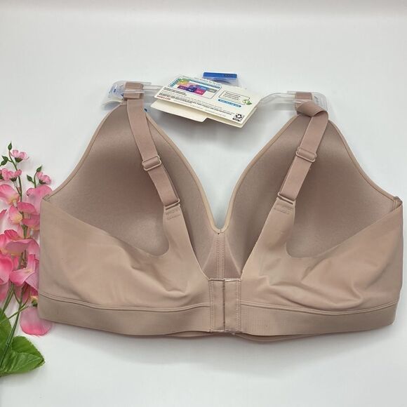 Hanes Signature Invisible Embrace Lightweight Smooth Support Wirefree Bra Sz 3XL - Picture 2 of 8